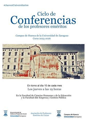Póster de las conferencias de Eméritos en el Campus de Huesca
